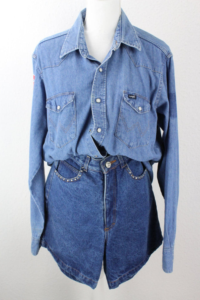 Vintage Wrangler Denim Shirt (XL) ramanujanitsez 