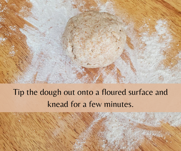 dough on a floured surface