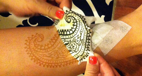 henna sealed in tape