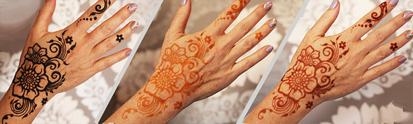 henna stain color and progression