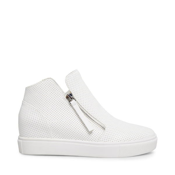 white leather wedge sneakers