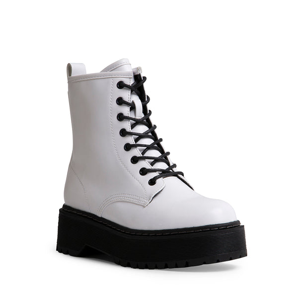 steve madden black and white boots