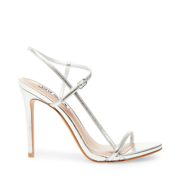 steve madden silver strappy heels