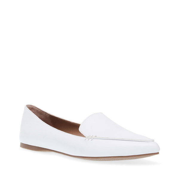 steve madden feather loafer white