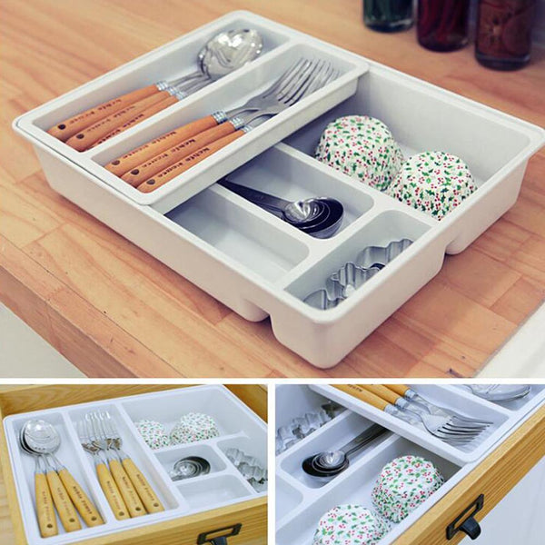 Dabney Kitchen Cutlery Drawer Organizer Tray Warmly