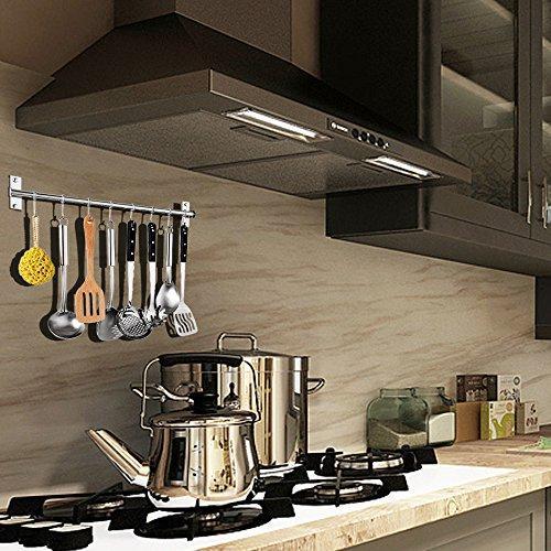 Sonorospace Kitchen Sliding Hooks Stainless Steel Hanging Rack Rail O