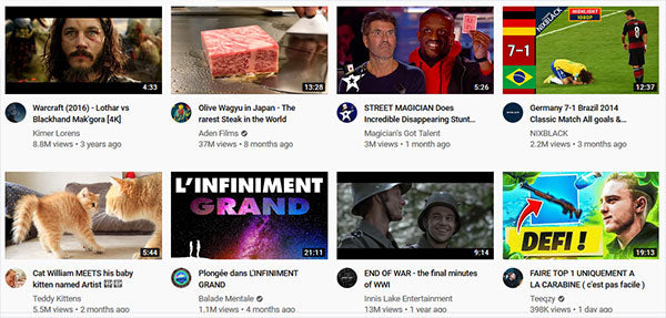 suggestions youtube