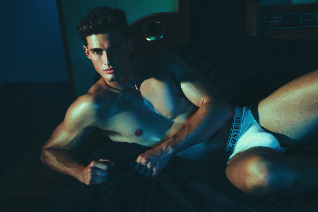 BANG&STRIKE Underwear campaign image with Kieran Warner shot by Christian Oita