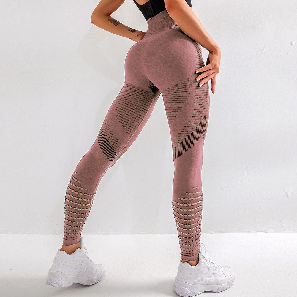 Nahtlose Yoga Leggings mit hoher Taille Stretch Sexy Push Up