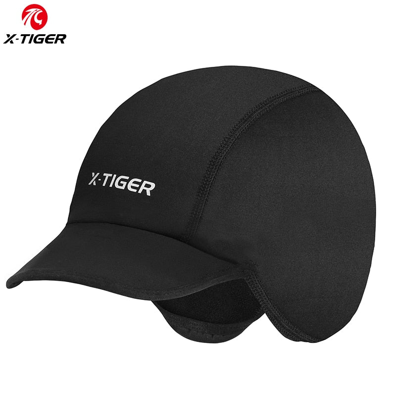 X-TIGER Fleece Cycling Caps Waterproof Bike Hats Winter Thermal Bicycle Cap Snow Road Bicycle Hats Sports Warm Cycling Headwear