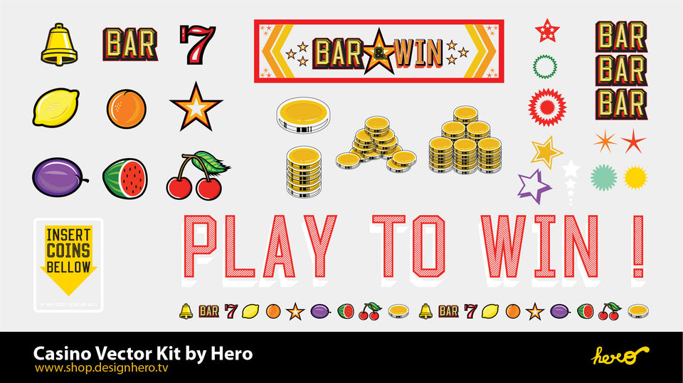 Casino Vector Kit Design By Hero. - shop.designhero