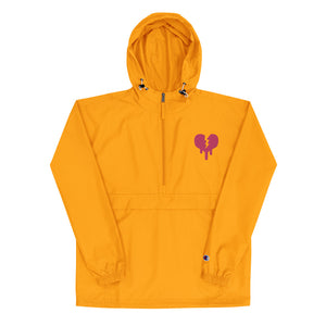 "Broken Heart" Embroidered Champion Packable Jacket designed by Hero. - shop.designhero