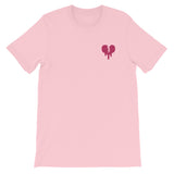 "Broken Heart" Short-Sleeve Unisex T-Shirt designed by Hero. - shop.designhero