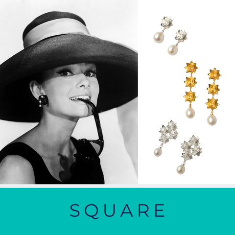 Square face shape and Brave Edith earrings