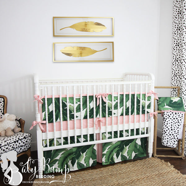 palm leaf crib sheet