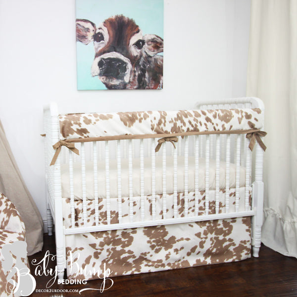 cowhide crib bedding