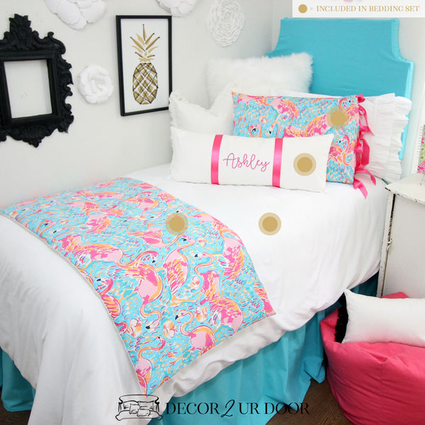 Lilly Flamingo Print Dorm Bedding Set