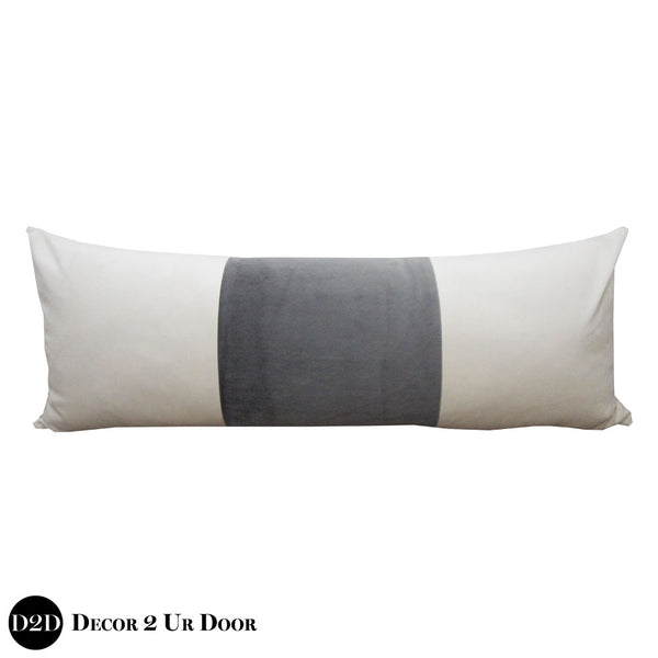 grey long pillow