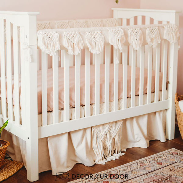 macrame crib skirt