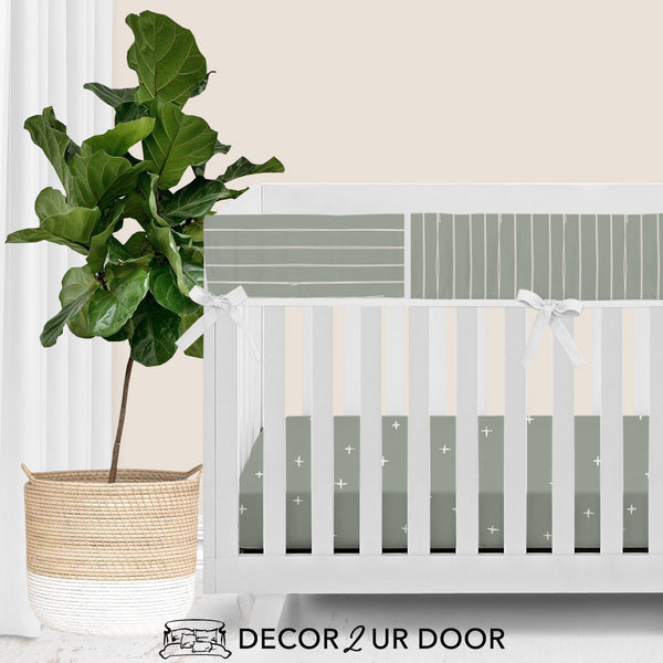 sage green crib bedding