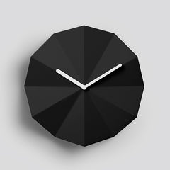 lawa design the delta clock black wall clock