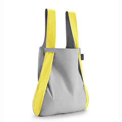 Notabag versatile tote bag backpack grey yellow