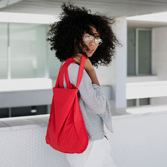 Notabag versatile tote bag backpack red