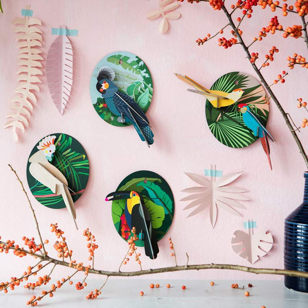 Studio Roof tropical birds 3d wall decoration