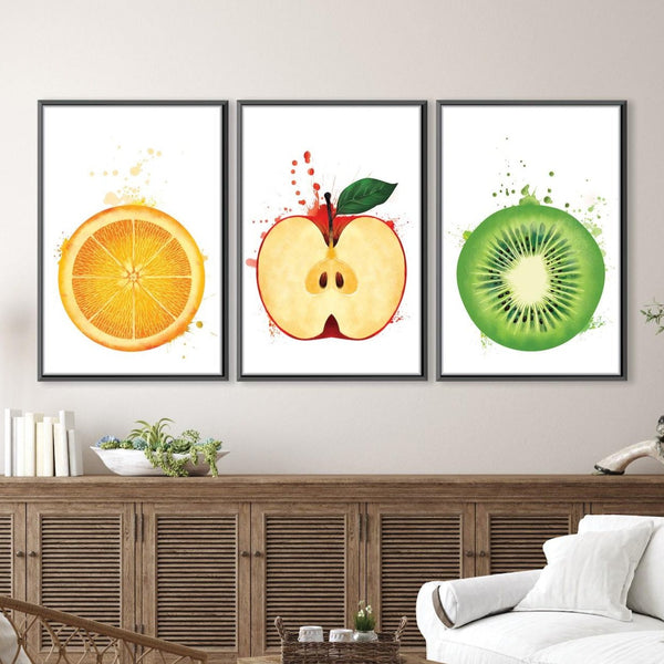 Fruit Splash FOOD & DRINK  Canvas Art Print Box Framed Picture Wall Hanging BBD 