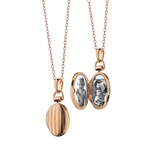 18k rose gold locket