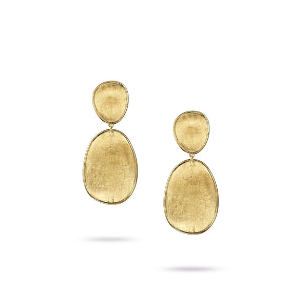 18k Yellow Gold Small Double Drop Earrings Lunaria Ob1345 A Y 02 Marco Bicego Liljenquist Beckstead