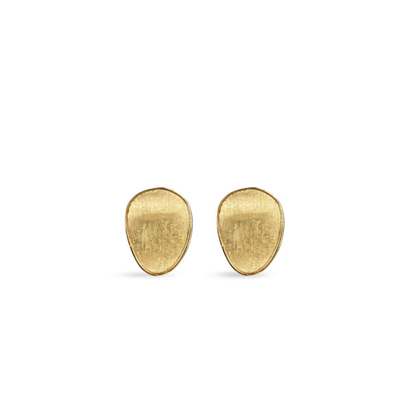 18k Yellow Flat Gold Medium Stud Earrings Lunaria Ob1343 A Y 02 Marco Bicego Liljenquist Beckstead