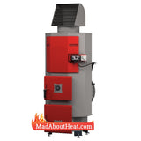 Defro space heater biomass log burner warm air curtain blower madaboutheat
