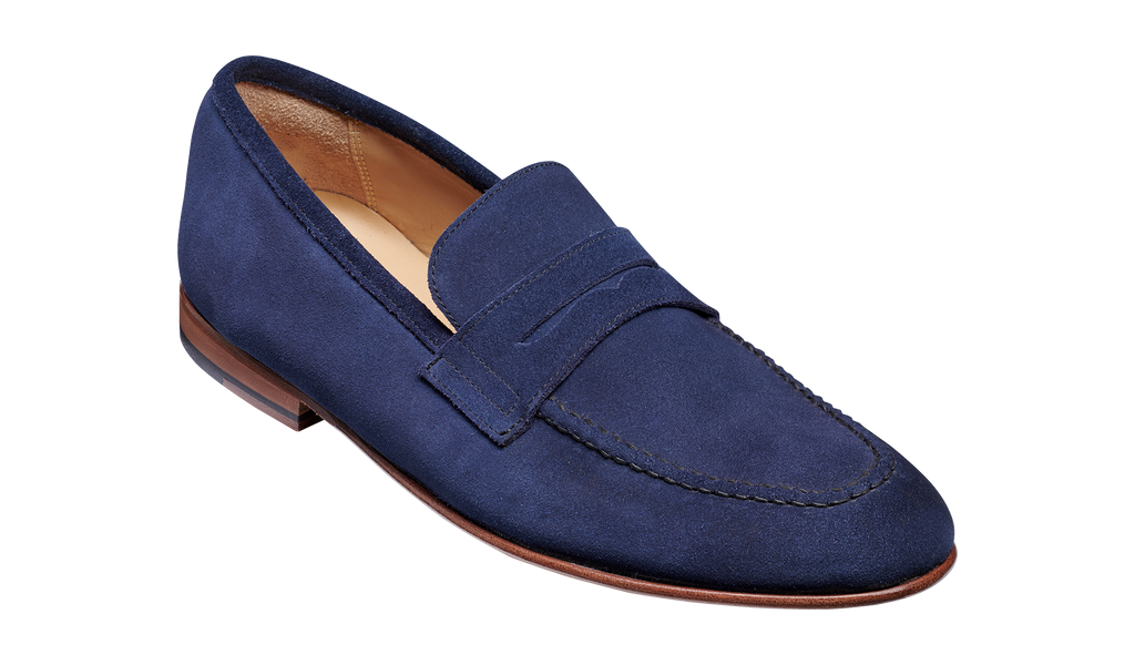 blue suede leather shoes