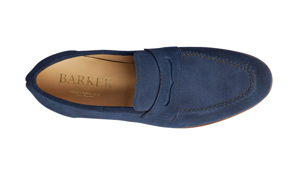 barker blue suede shoes