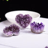 Coeur violet scintillant décoratif tout en Quartz