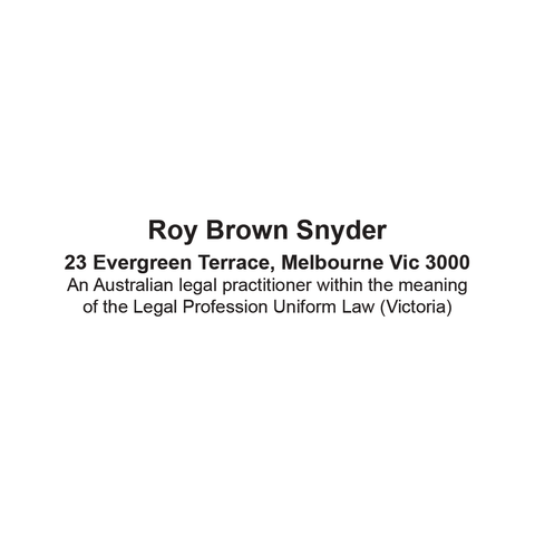 Australian Legal Practitioner Stamp 