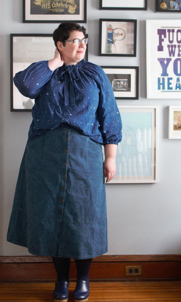 Shannon's indigo jamdani Wilder Top