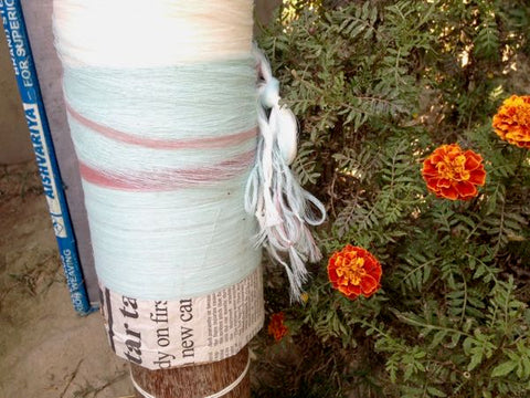 warping beam and marigolds