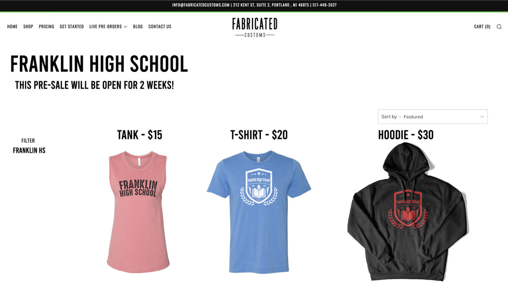 Online Tshirt Fundraisers Made Easy by Fabricated Customs