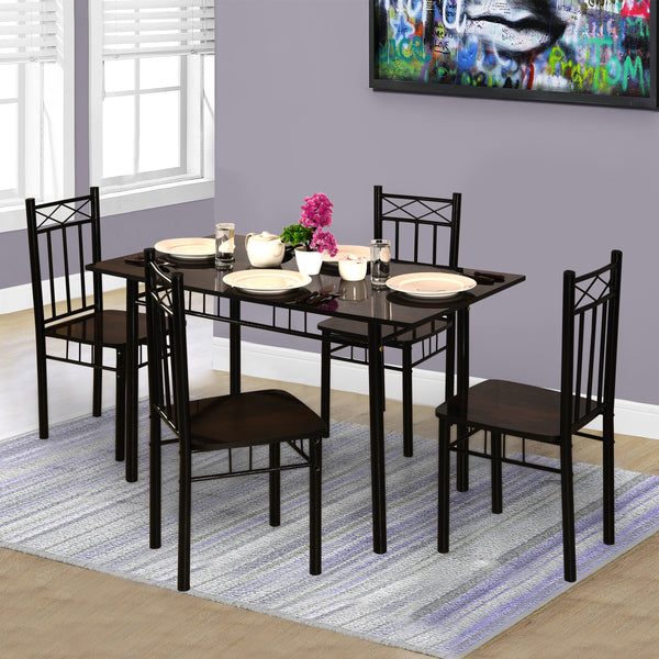 4 seater black dining table