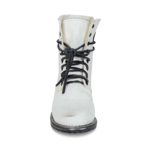 chunky zip and lace up hiker boots