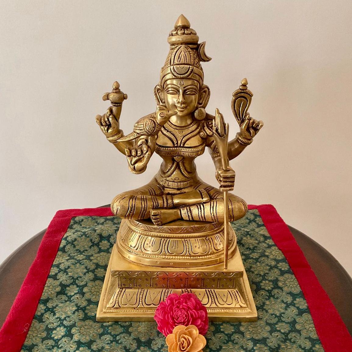 Kamakshi Brass Statue | Indian Home Decor | Crafts N Chisel