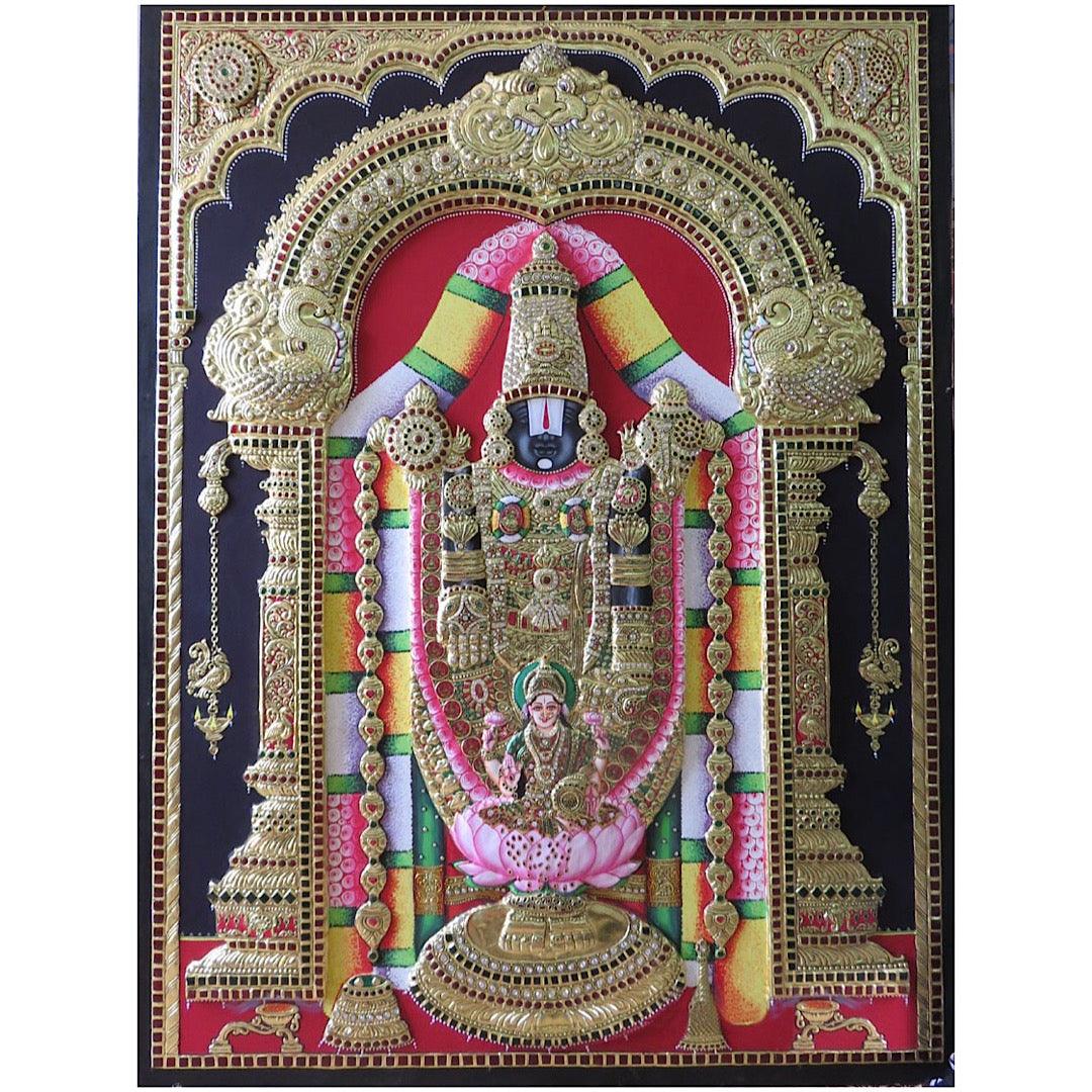 Tirupati Balaji Tanjore Painting | Indian Wall Decor | Crafts N Chisel