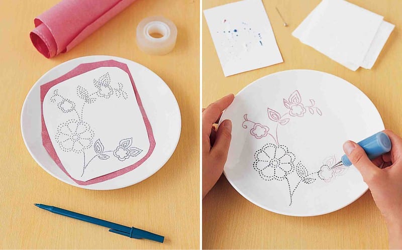 plate painting-painting on plate -painting plates with acrylic paint