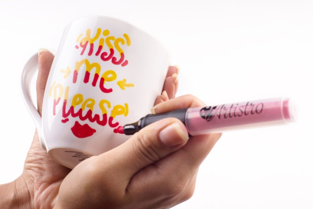 kiss me please-cup painting ideas-hand painted mug painting ideas-mug paint ideas-cup painting designs