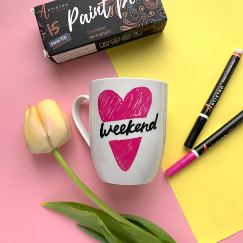 DIY mug painting--creative painting ideas for mom-things to paint for your mom-painting ideas for mother's day-creative mommy and daughter drawing-things to paint for mother's day-creative mother's day painting-mother's day painting