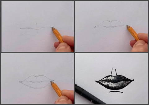 Mouth-face drawing easy-easy drawing face-easy face drawing-easy faces to draw-face drawing guide-face drawing step by step
