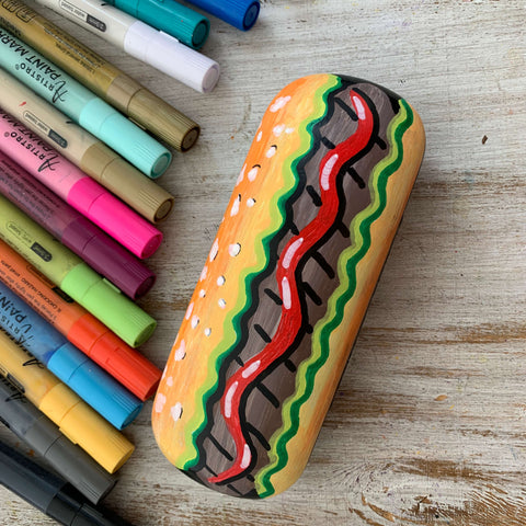 Hot Dog phone case-food cute drawings-food painting ideas-easy food drawings