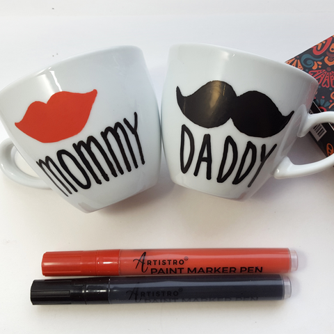 mommy daddy painted mug-creative painting ideas for mom-things to paint for your mom-painting ideas for mother's day-creative mommy and daughter drawing-things to paint for mother's day-creative mother's day painting-mother's day painting